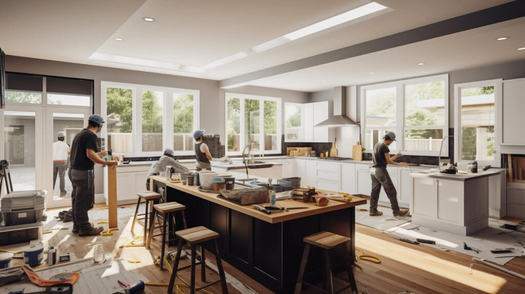kitchen remodeling crew